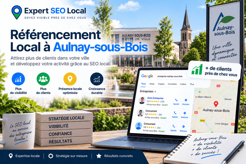 Référencement site web Aulnay-sous-Bois, création site internet 1 Expert SEO local pour le référencement local à Aulnay-sous-Bois