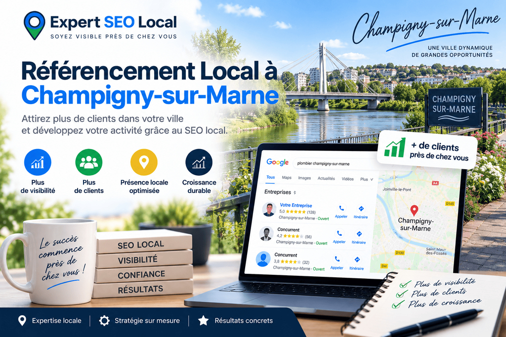 Expert SEO local pour le référencement local à Champigny-sur-Marne