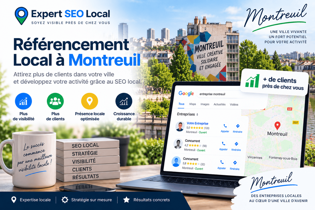 Expert SEO local pour le référencement local à Montreuil