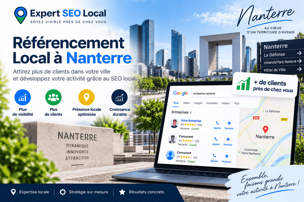 Expert SEO local pour le référencement local à Nanterre