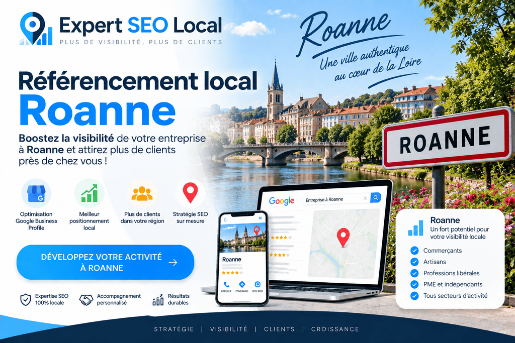 Référencement local à Roanne : développez votre visibilité sur Google 1 Référencement local à Roanne – Expert SEO Local