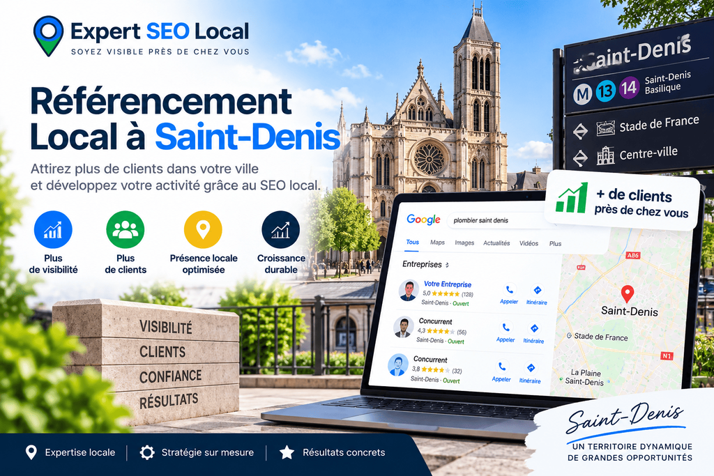 Référencement Local à Saint-Denis | Expert SEO Local - Création site internet, rédaction, backlink... 1 Expert SEO local pour le référencement local à Saint-Denis