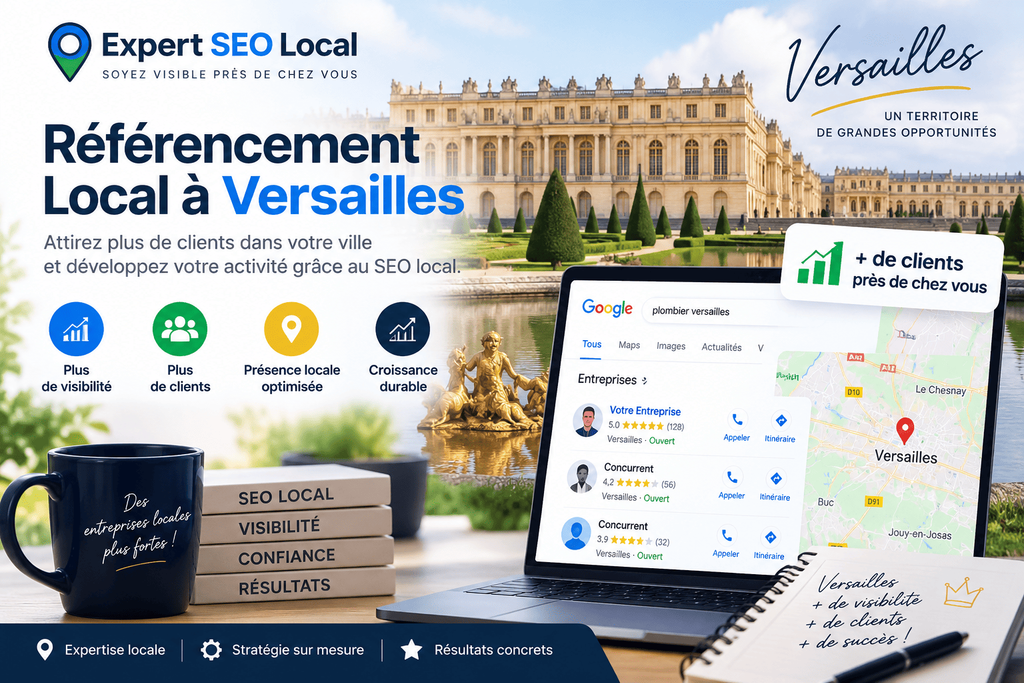Expert SEO local pour le référencement local à Versailles