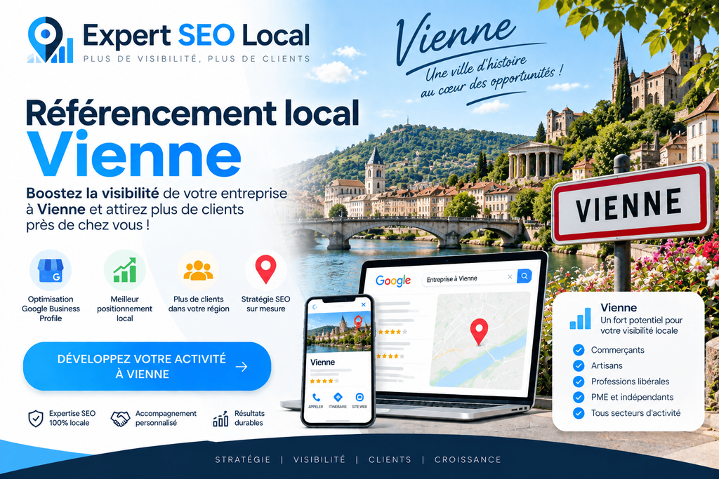Référencement local à Vienne : développez votre visibilité sur Google 1 Référencement local à Vienne – Expert SEO Local